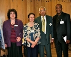 Members of Dublin City Interfaith Forum attending their inaugural seminar at the Wood Quay Venue. Pictured are Alan Bruce of Universal Learning Systems, Dr Melanie Brow of the Dublin Orthadox Jewish Community, Hilary Abrahamson of the Dublin Jewish Progressive Congregation, Deepak Inamdar of the Hindu Cultural Centre, Pastor Mark Oshiokameh of the Redeemed Christian Church of God and Adrian Cristea, programme officer with Dublin City Interfaith Forum. 