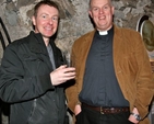 Gordon McCoy and Archdeacon Gary Hastings, rector of Galway, at the launch of Cumann Gaelach na hEaglaise’s Bilingual Services book in Christ Church Cathedral. 