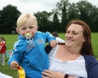 Mother and son at the Donaghmore parish fete and sports day.