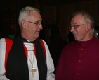The Archbishop of Dublin, the Most Revd Dr John Neill (left) with the Roman Catholic Bishop of Clonfert, the Most Revd John Kirby in Christ Church Cathedral at the prayer of service for climate change.