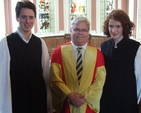 Kevin O'Sullivan, new organ scholar, Dr Kerry Houston, Director of Music at Trinity College Dublin and Margaret Bridge, new conductor of Trinity Chapel Choir 