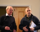 Geoff Weaver of the RSCM (Royal School of Church Music) with Dave McConnell at the Living Worship Course taking place in the Church of Ireland Theological Institute and organised by the Dublin and Glendalough Church Music committee.