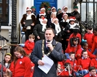 The Lord Mayor of Dublin Naoise Ó Muirí read the first reading at the Community Carol Singing at the Mansion House on Saturday December 15. 