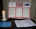 The book of condolence for the New Zealand miners in Christ Church Cathedral.