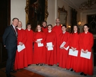 Lord Mayor Gerry Breen and the St Ann's Choir pictured at the launch of the Friends of St Ann's Society in the Mansion House, Dawson Street, Dublin. 
