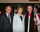 Dr Martin McAleese; Mary McAleese, Uachtarán na hÉireann; and the Most Revd Dr Michael Jackson, Archbishop of Dublin and Bishop of Glendalough, following Dr Jackson's enthronement in Christ Church Cathedral.