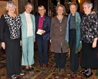 Joan Rufli, Thea Boyle, Bishop Pat Storey, Audrey Smith, Canon Ginnie Kennerley and Julia Turner in Christ Church Cathedral at the launch of With Dignity and Grace, a biography of Daphne Wormell who campaigned for the ordination of women. 