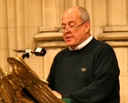 Dr Alan Bruce reading a lesson during the diocesan Discovery anniversary thanksgiving service in Christ Church Cathedral.