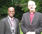 The Mayor of Portlaoise, Cllr Rotimi Adebari (left) pays a courtesy visit to the Archbishop of Dublin in the See House.