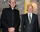 The Dean of Christ Church Cathedral, the Very Revd Dermot Dunne and Mr Dominck Chilcott, British Ambassador to Ireland, at the launch of Magna Carta at Christ Church.