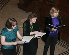Elizabeth Hilliard, Rachel Talbot and Claire Wallace pictured performing as part of 'The Three Graces' recital at St Ann's, Dawson St.