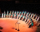 Members of the Meath Harp Ensemble play at the Mothers' Union Award and Variety Show in the National Concert Hall in Dublin.