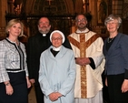 Fr Paul Barlow from St John the Evangelist, Sandymount; Fr Andrew McCroskery, Rector of St Bartholomew’s; Ciara Bevin, manager of St Mary’s Home and Ann Budd, trustee of St Mary’s Home with Sr Verity Ann of the Community of St John the Evangelist following the Corpus Christi Service in St Bartholomew’s Church, Clyde Road. The service also celebrated the centenary of the Community of St John the Evangelist. 