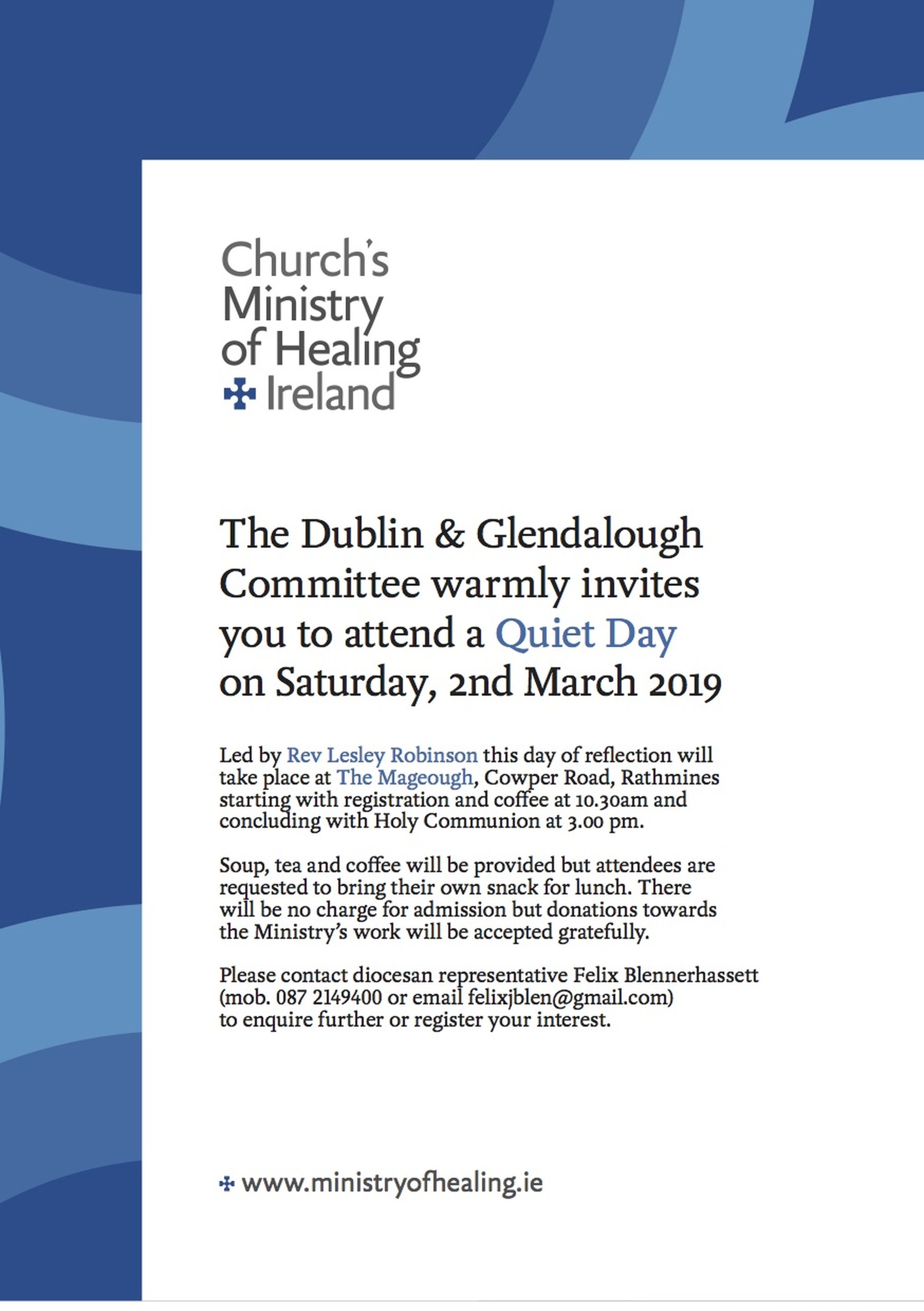 Church’s Ministry of Healing Quiet Day