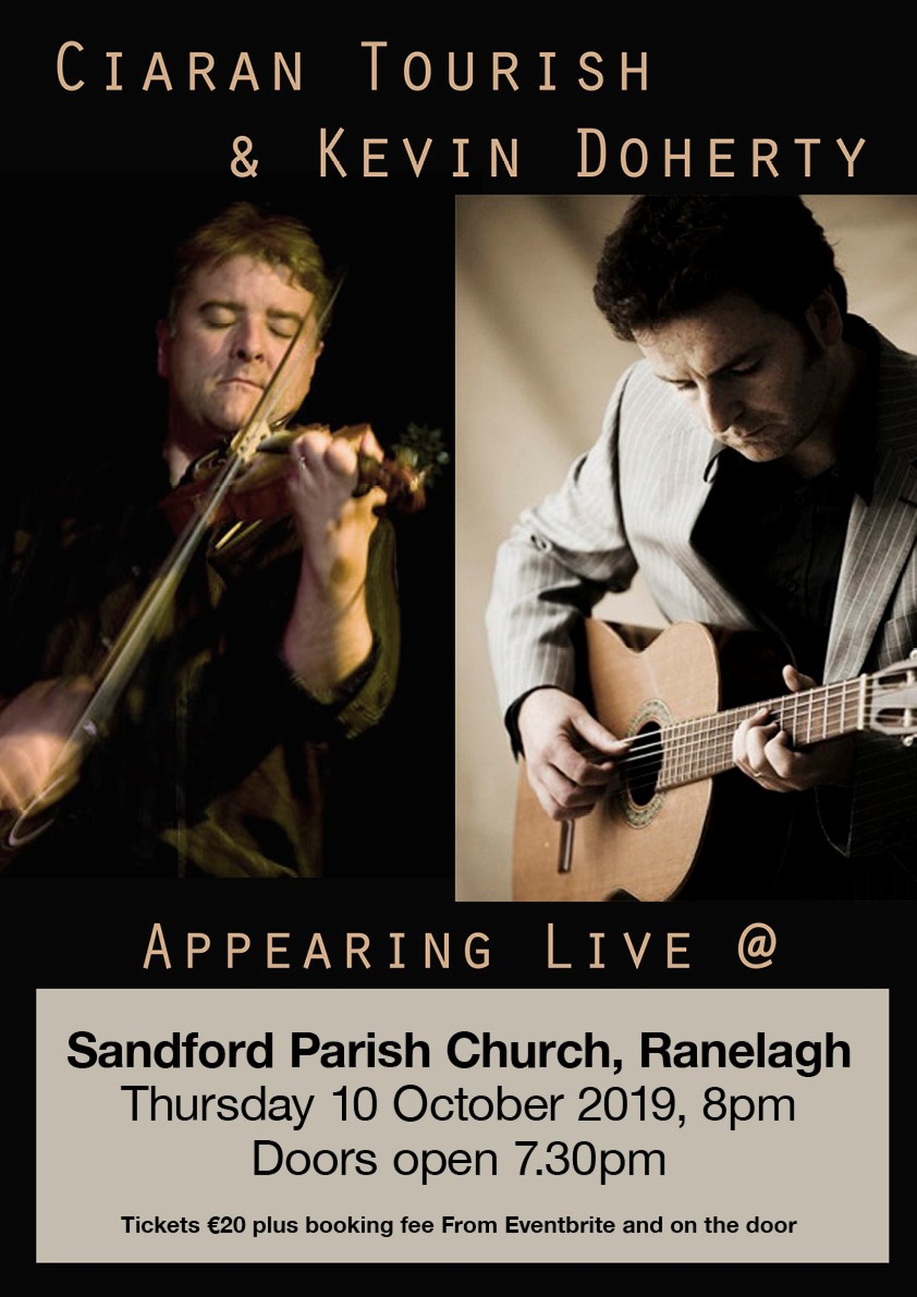 Ciarán Tourish and Kevin Doherty in Concert in Sandford Church - October 10 @ 8pm