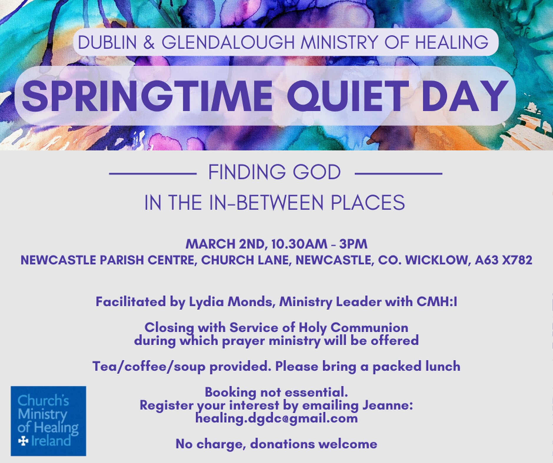 CMH D&G Springtime Quiet Day - ‘Finding God in the in–between places’