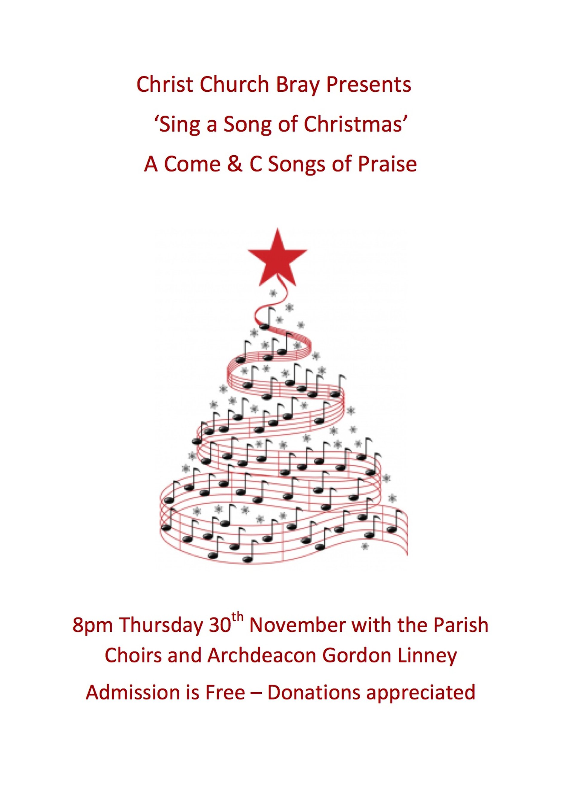 Sing a Song of Christmas at Christ Church Bray