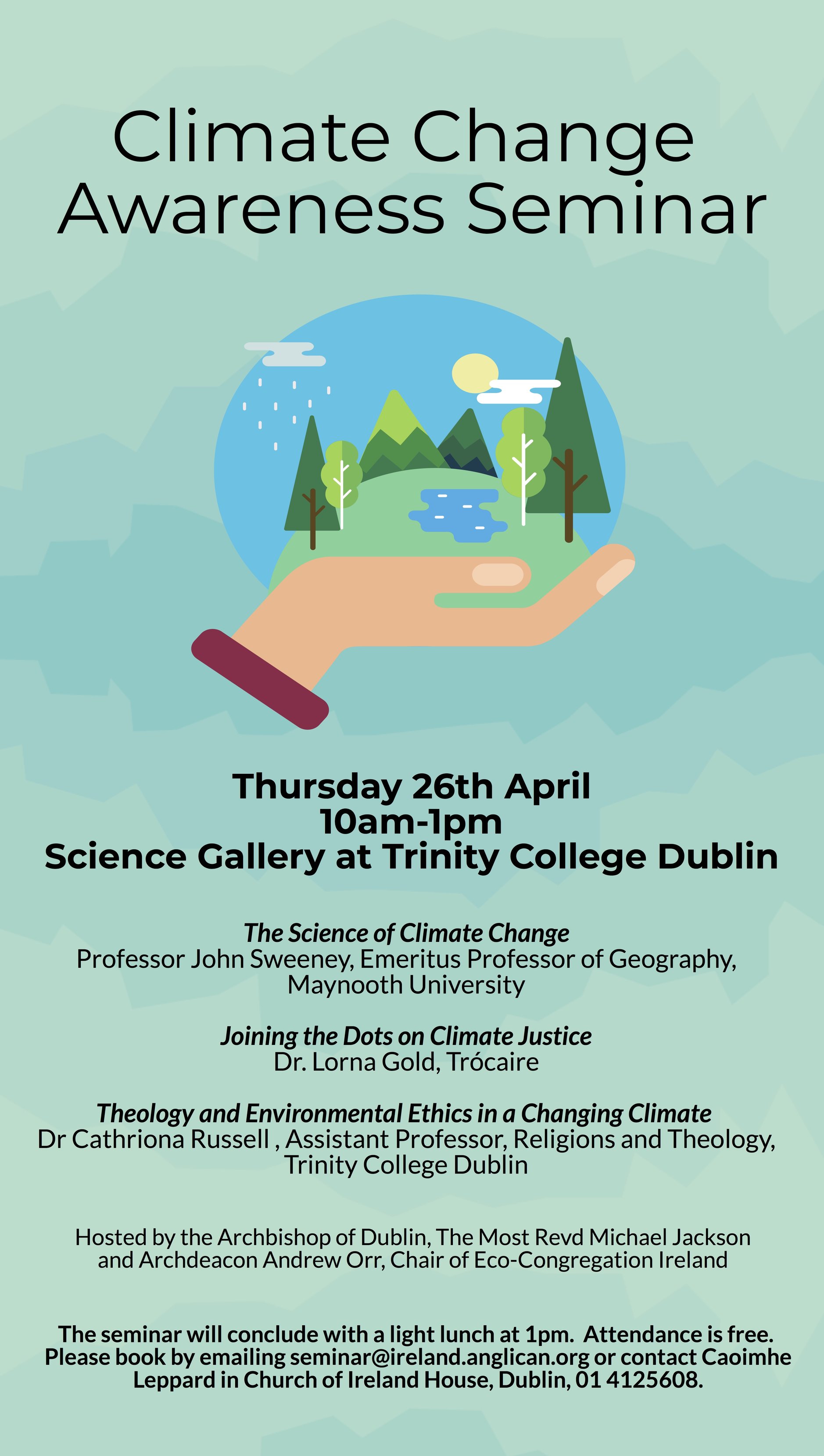 Climate Change Seminar - Now Fully Booked. Waiting List in Operation