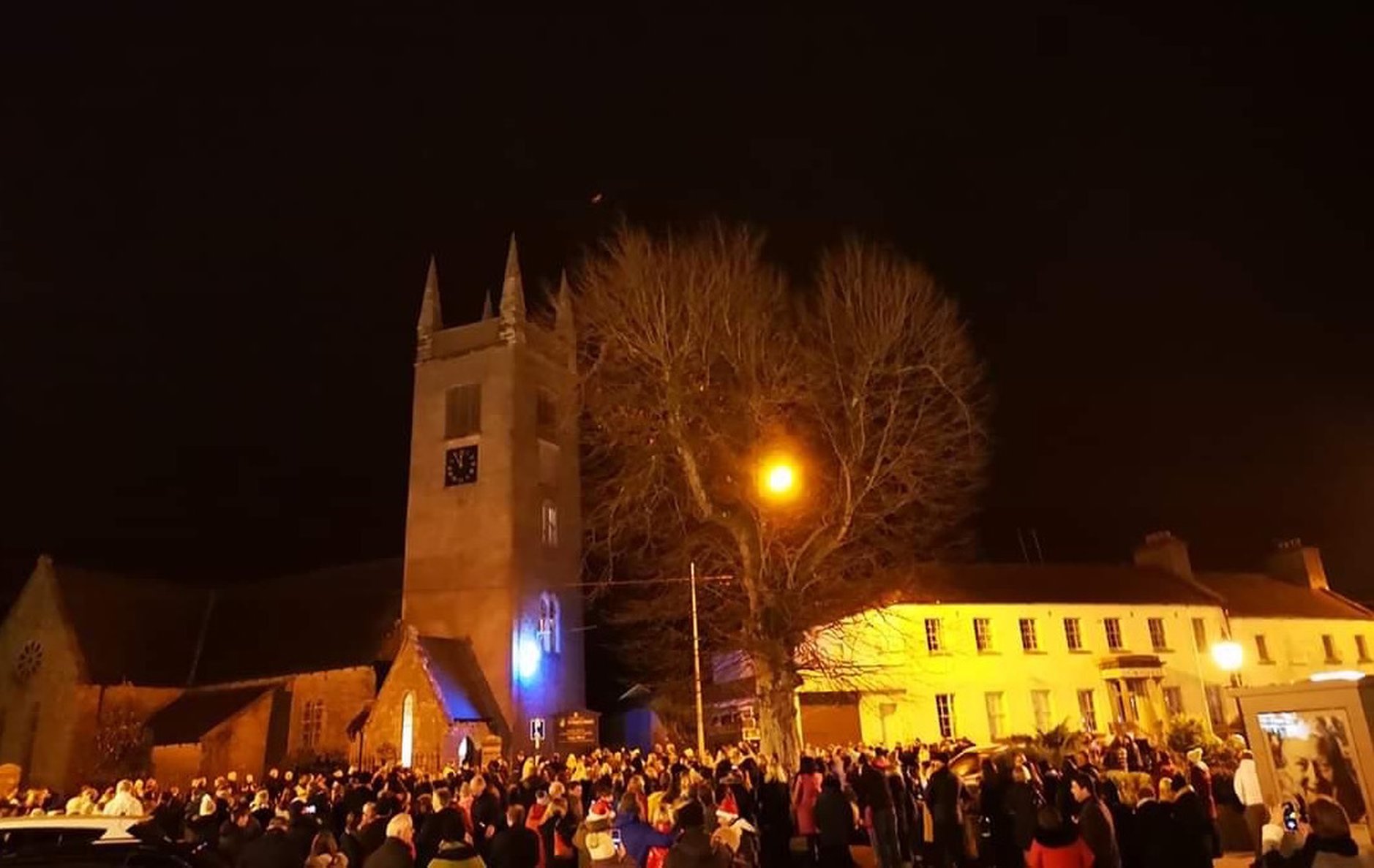 Huge Crowd Welcomes New Year With St Mary’s Bells in Blessington