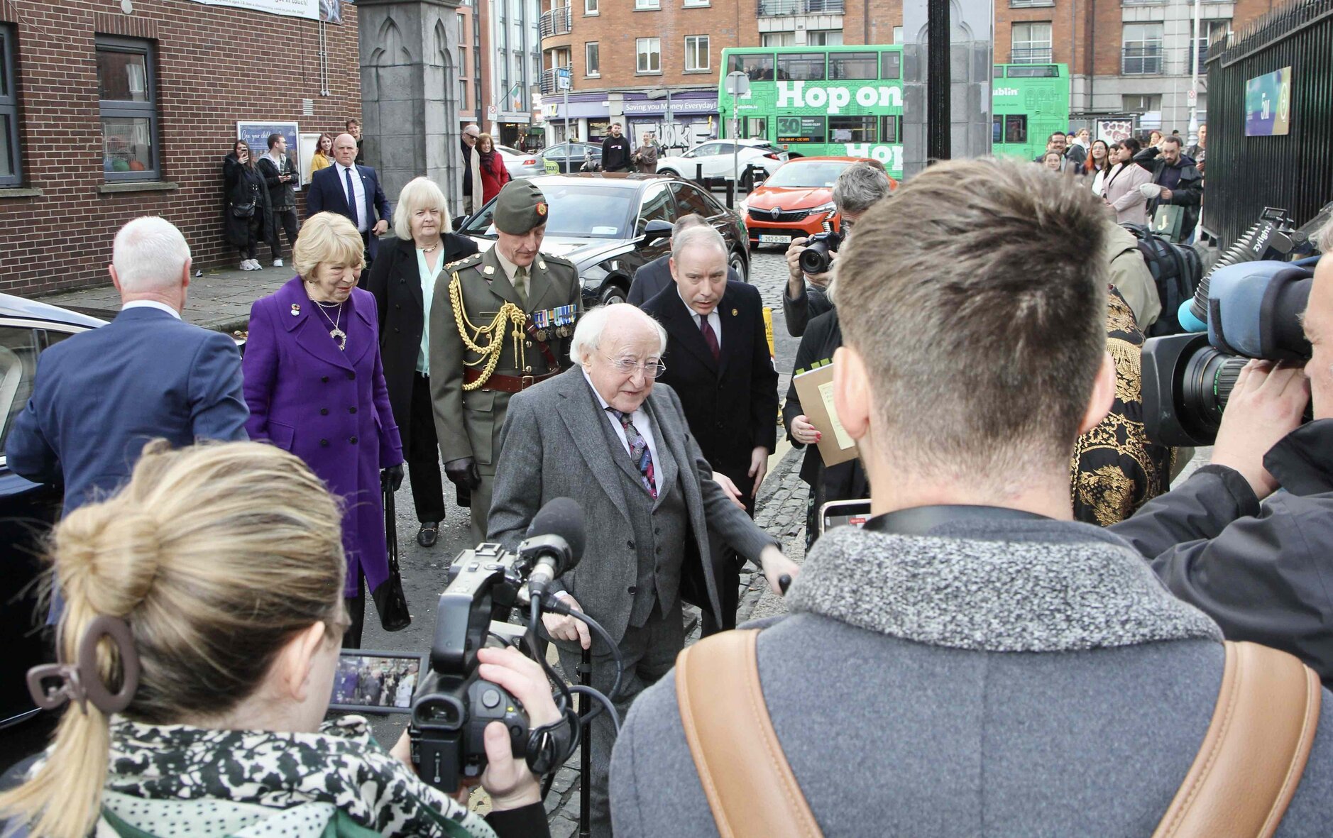 Applause for President Higgins at Final Official Engagement - Annual Service of Remembrance at St Patrick’s Cathedral, Dublin.