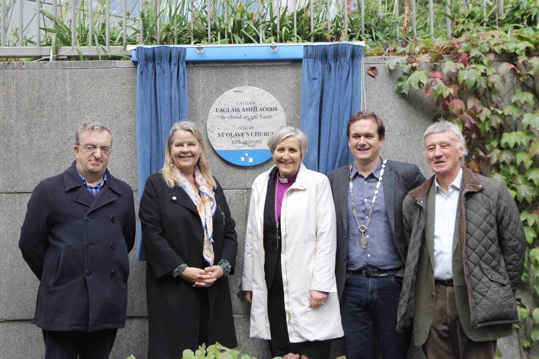 Ireland’s links with Norway celebrated as City Council unveils plaque on site of St Olave’s Church