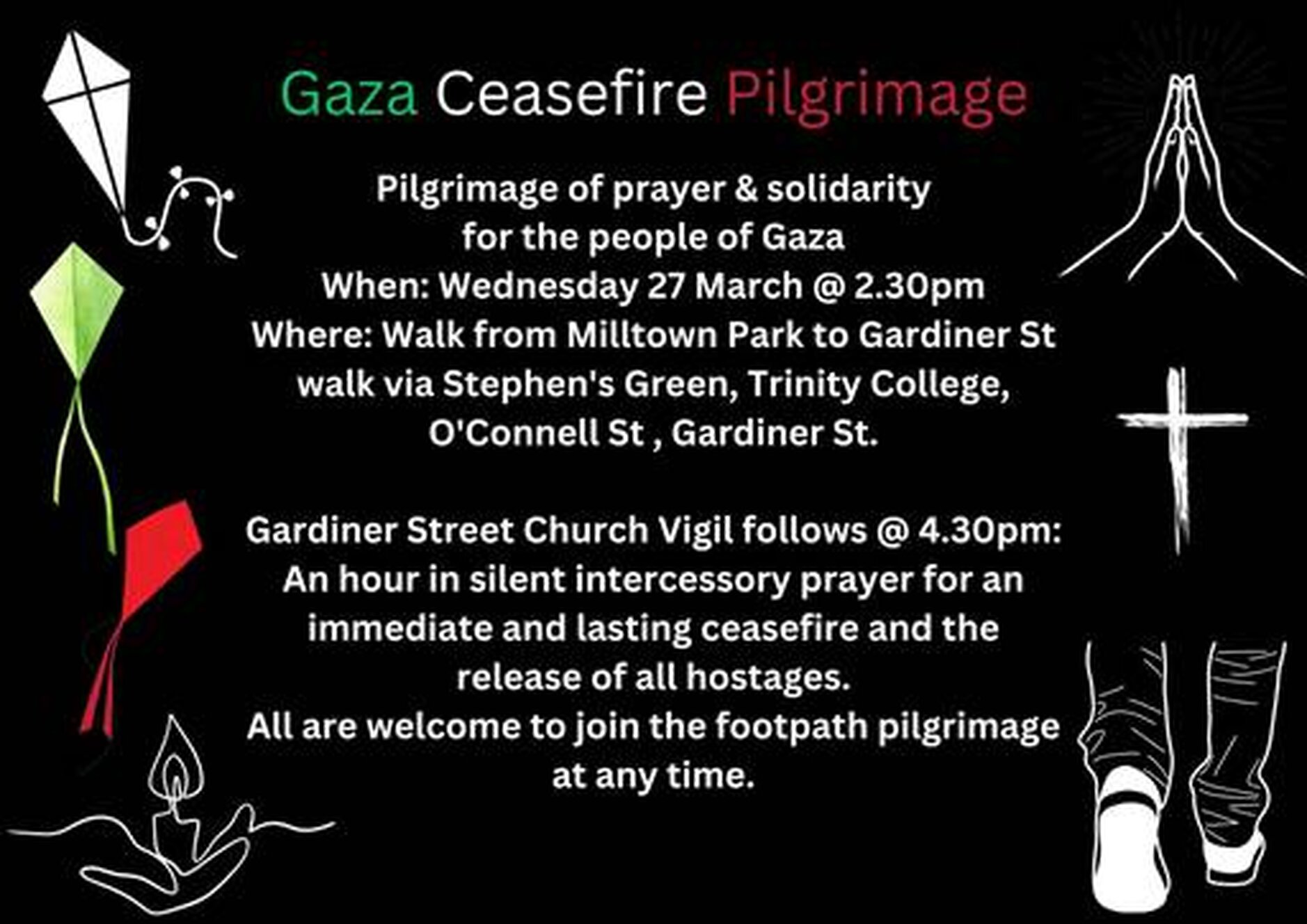 Pilgrimage in Solidarity with People of Gaza: Wednesday March 27