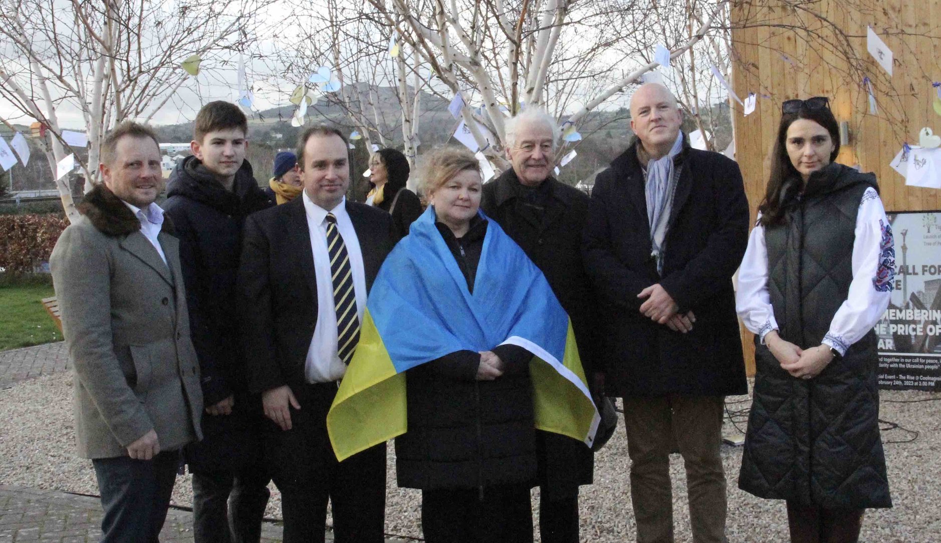 ‘We stand with you’ – First Anniversary of War in Ukraine Marked at Tiglin