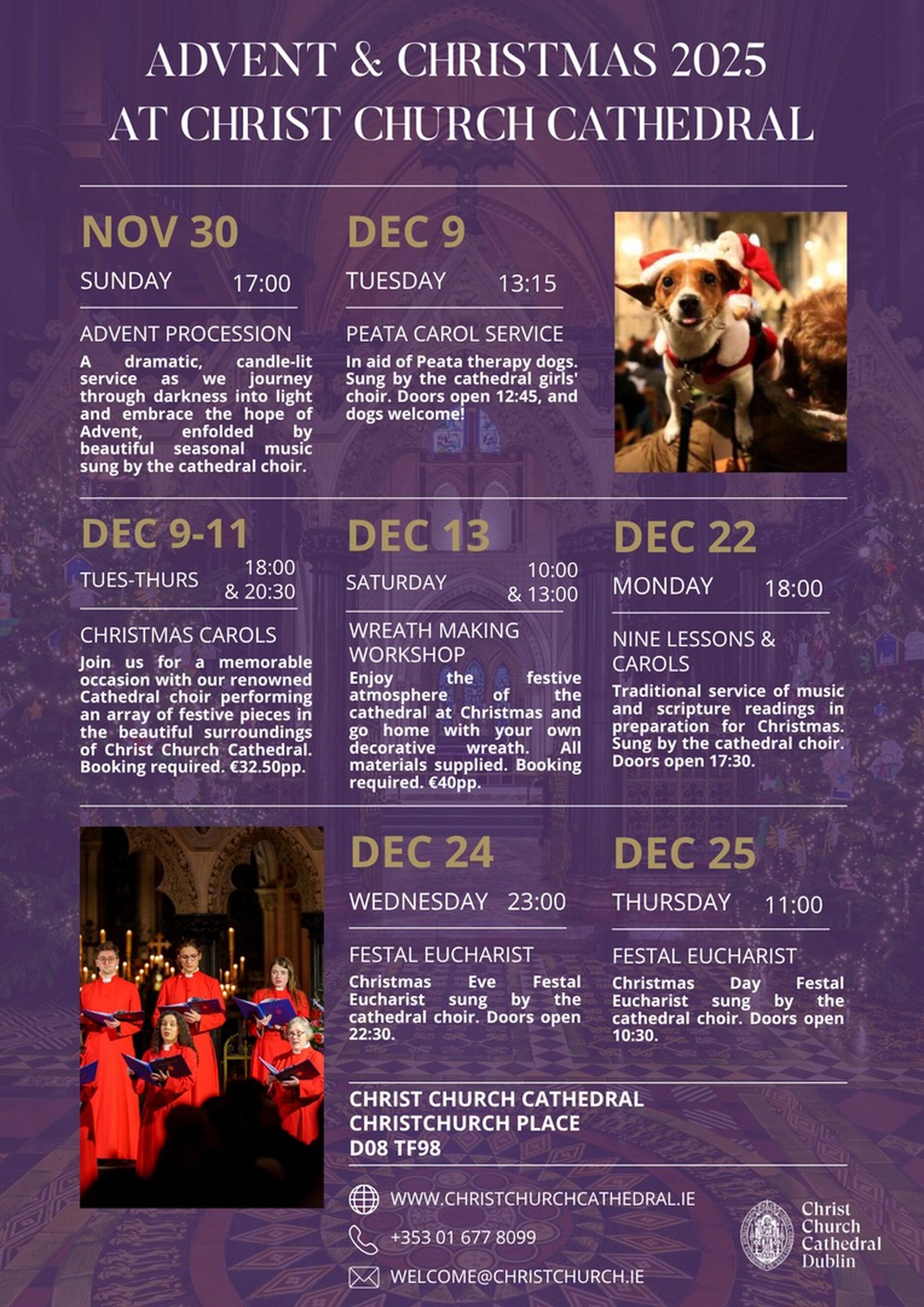Advent and Christmas at Christ Church Cathedral Dublin - There are plenty of opportunities to worship, reflect and celebrate at our diocesan cathedral this Advent and Christmas. 