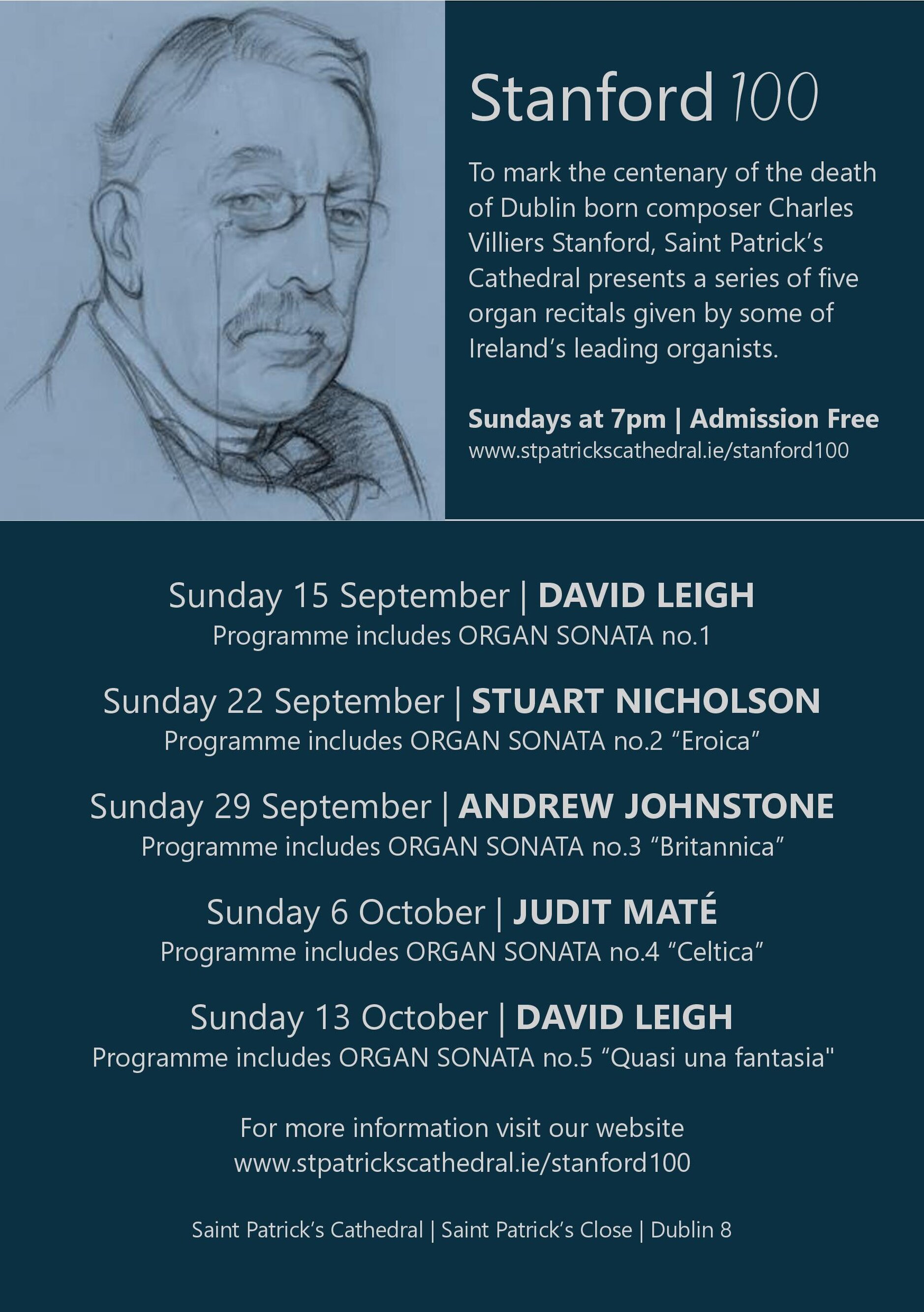 Stanford 100 – Sunday Evenings in St Patrick’s Cathedral