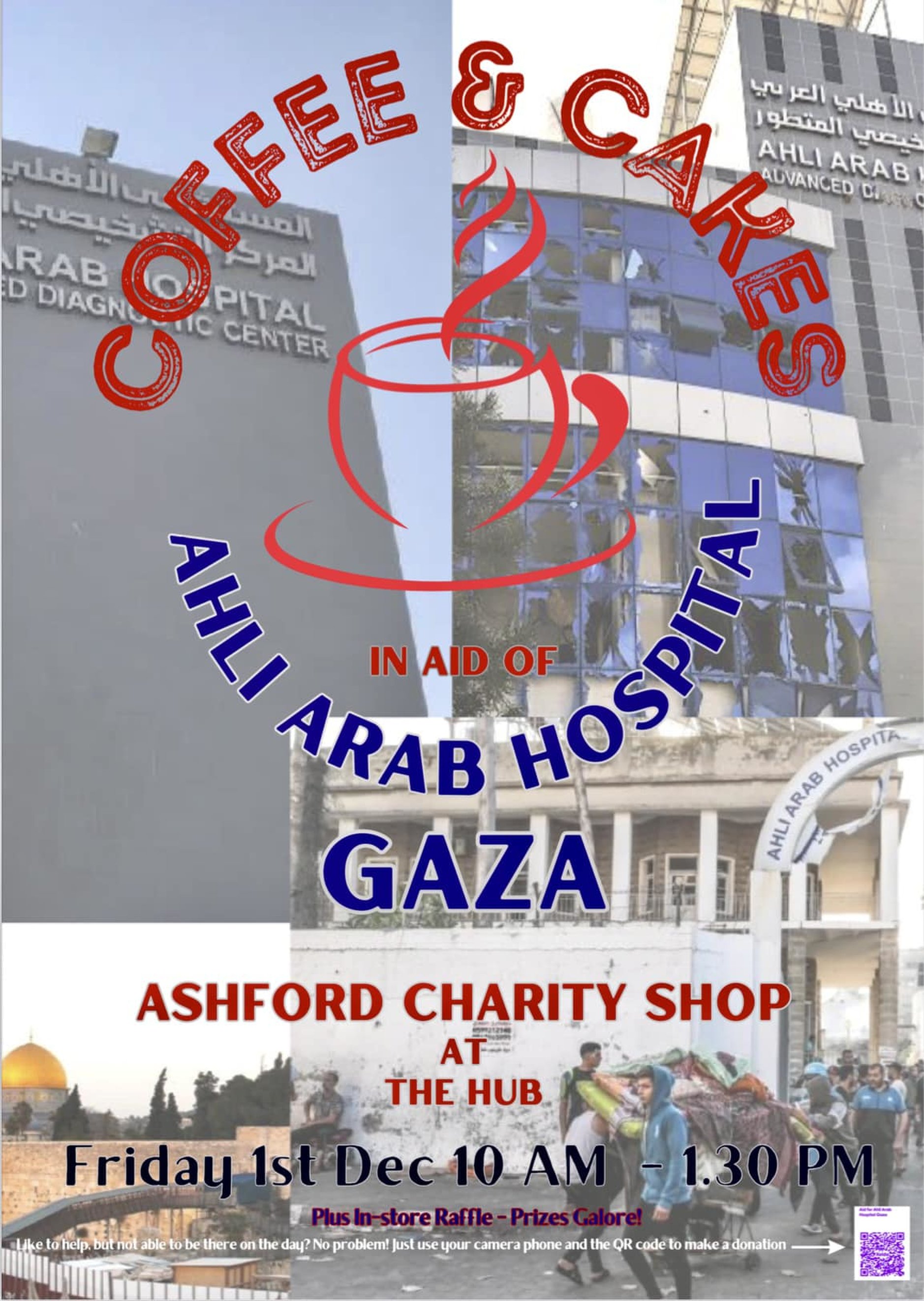 Ashford Coffee Morning for Jerusalem Appeal - Friday December 1. All are welcome.