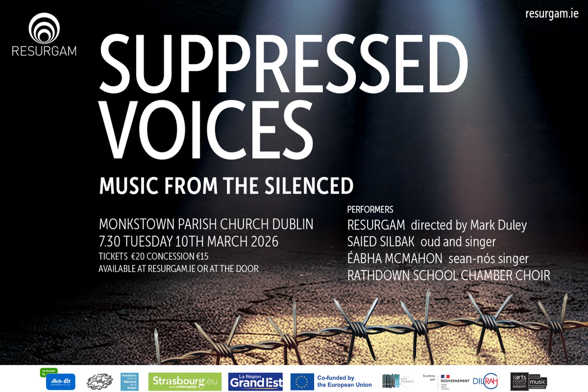&lsquo;Supressed Voices&rsquo; Concert in Monkstown Parish Church