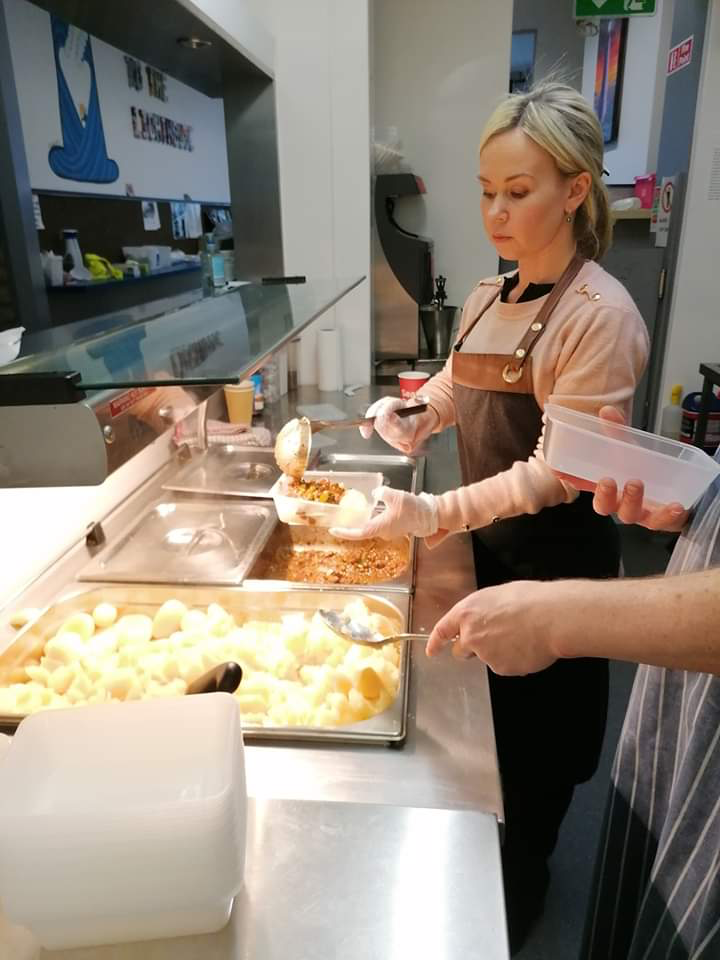 Rachel Harper at work in the Light House Homeless Centre kitchen