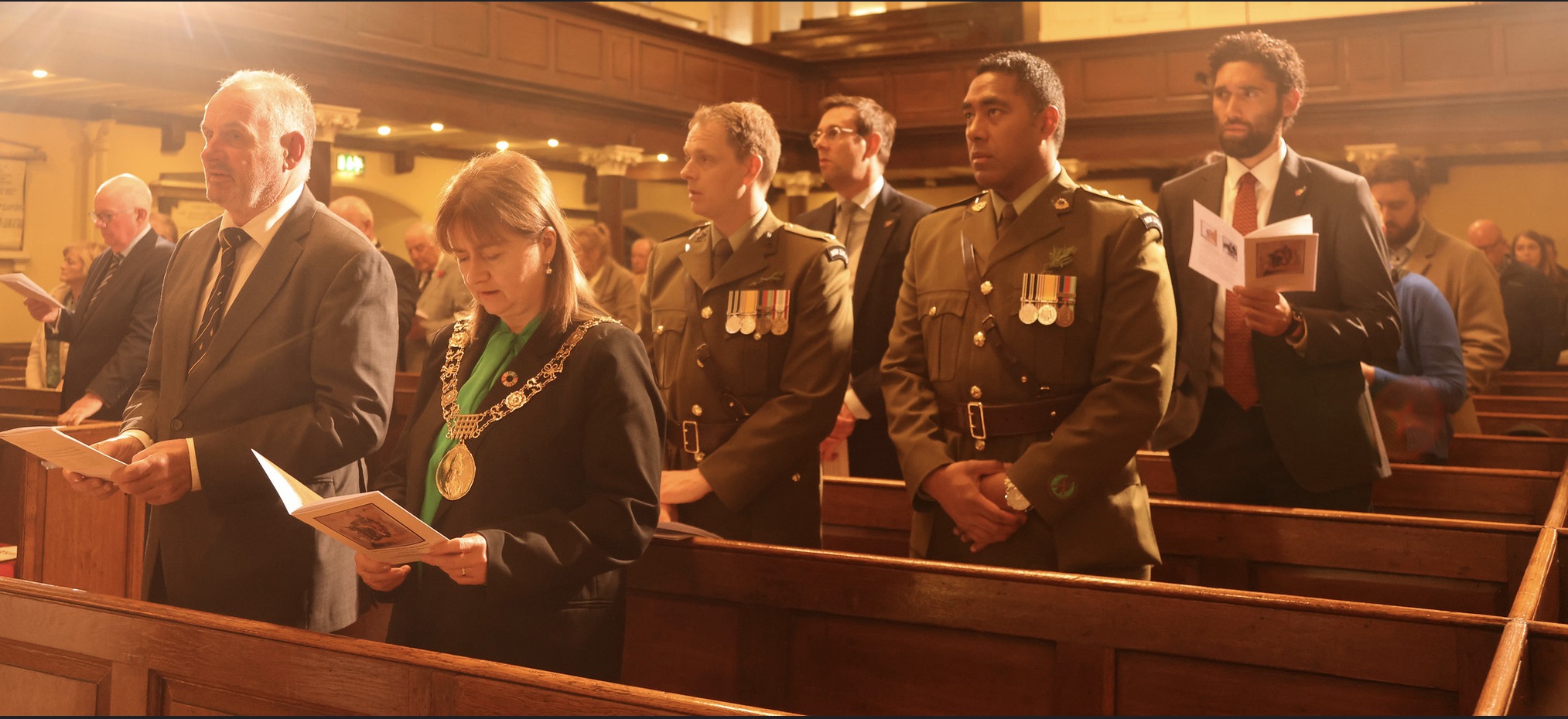 During the Anzac Day Service in St Ann's - Photo by Patrick Hugh Lynch.