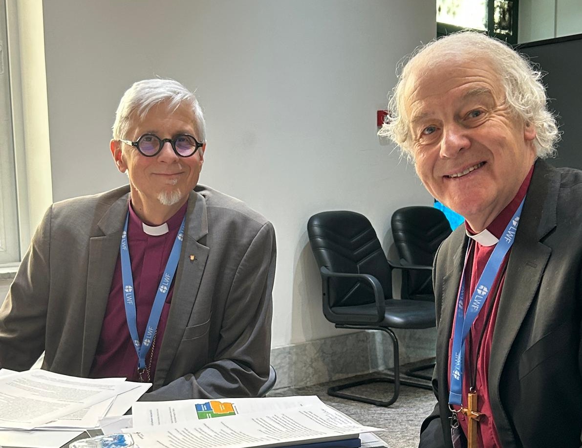 Bishop Matti Repo and Archbishop Michael Jackson.