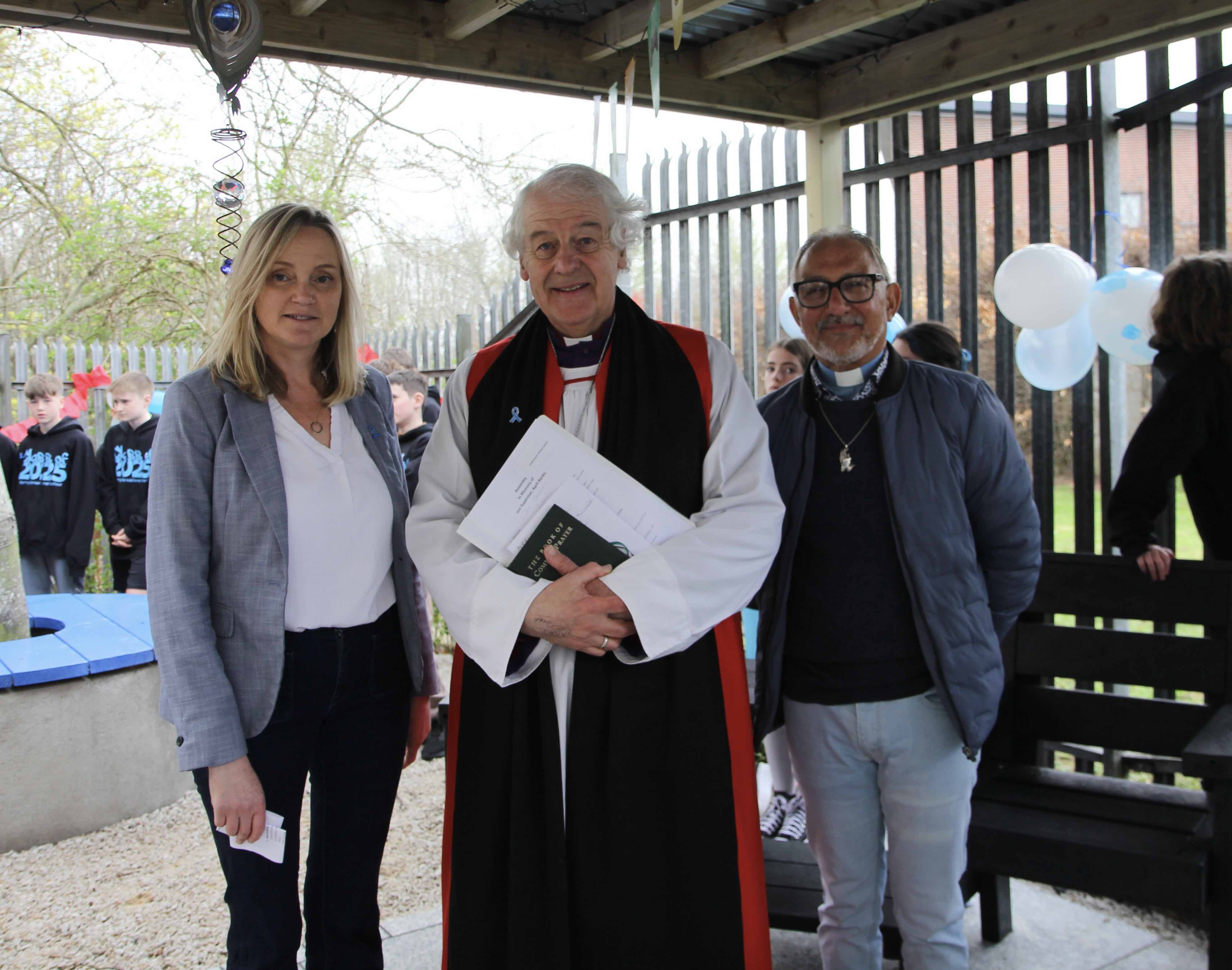Lesley Cahill, Archbishop Michael Jackson and the Revd Kevin Ronne.