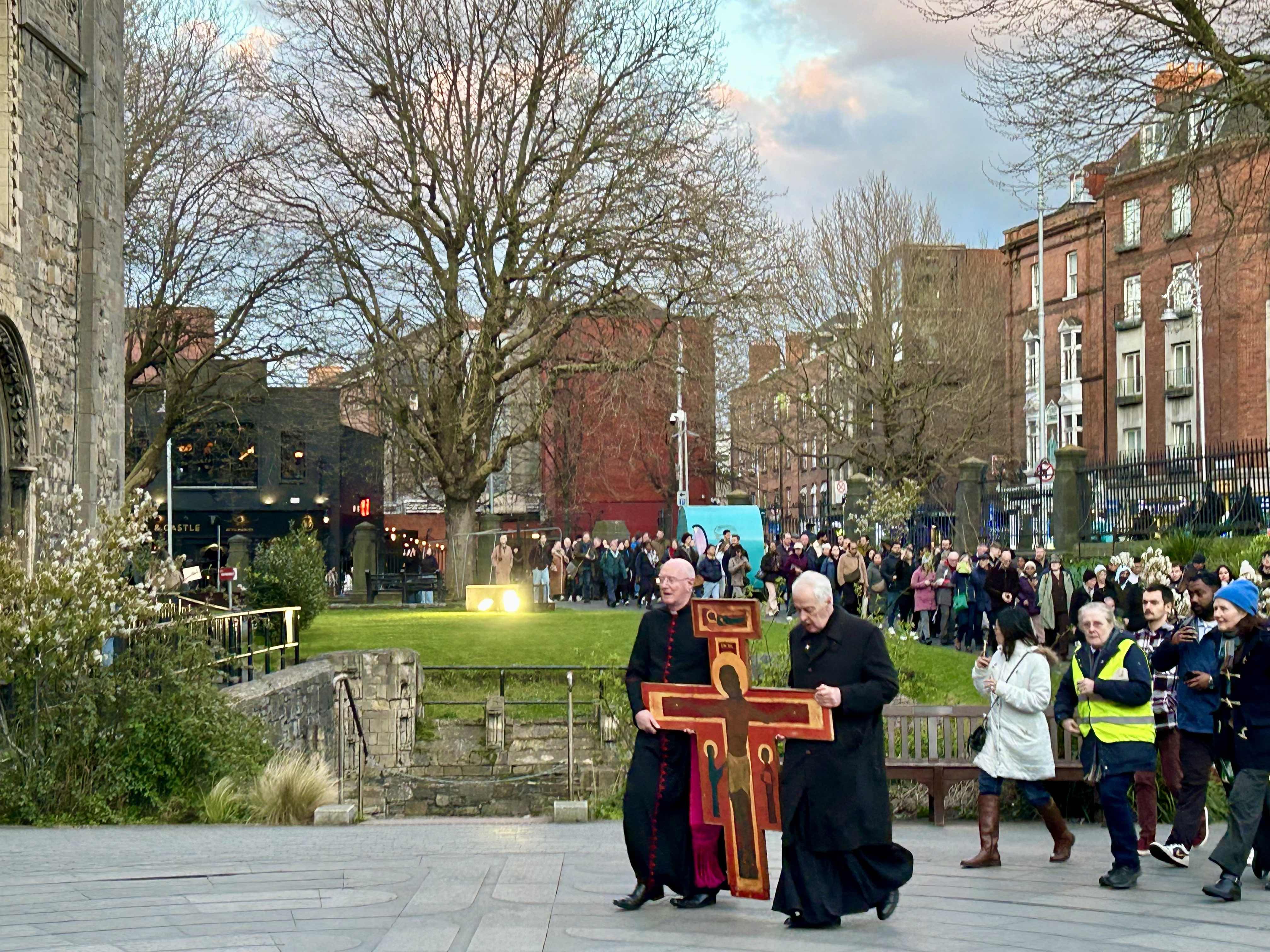 Arriving at Christ Church Cathedral.
