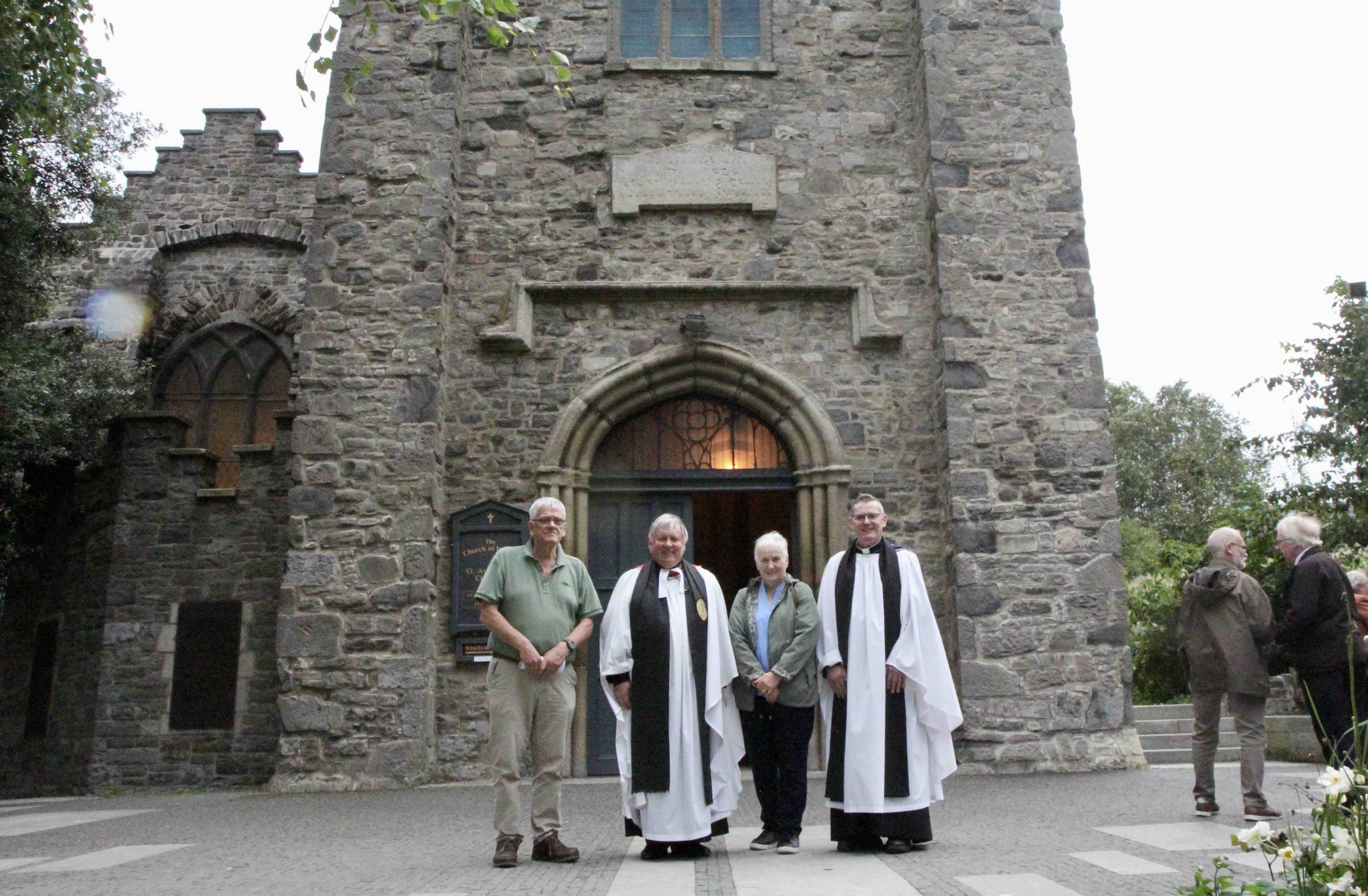 Robert McDonald, Dean William Morton, Kathleen McEndoo and Canon Mark Gardner