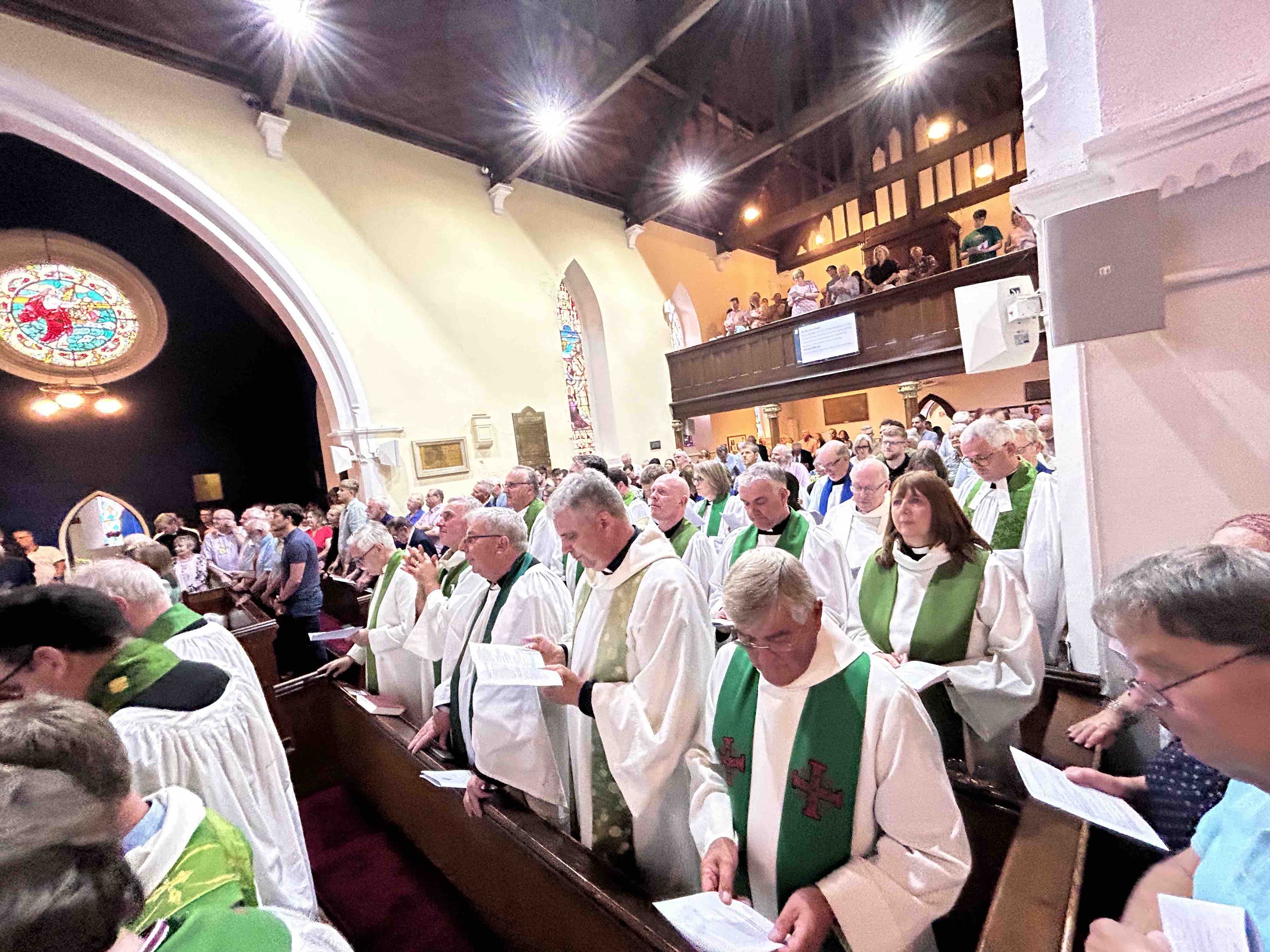 A packed St Matthias' Church for the institution of the new Rector.