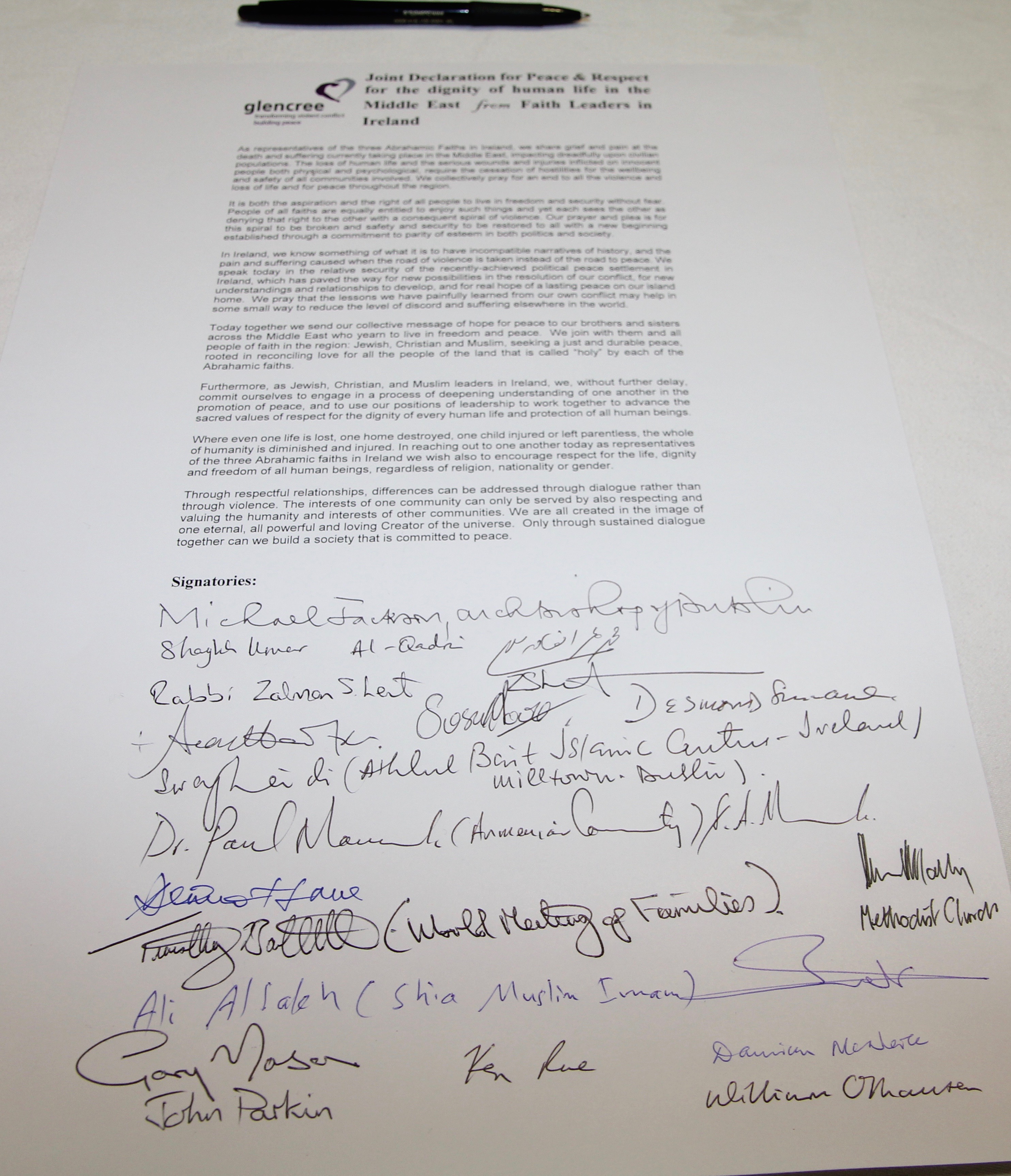 Glencree Declaration