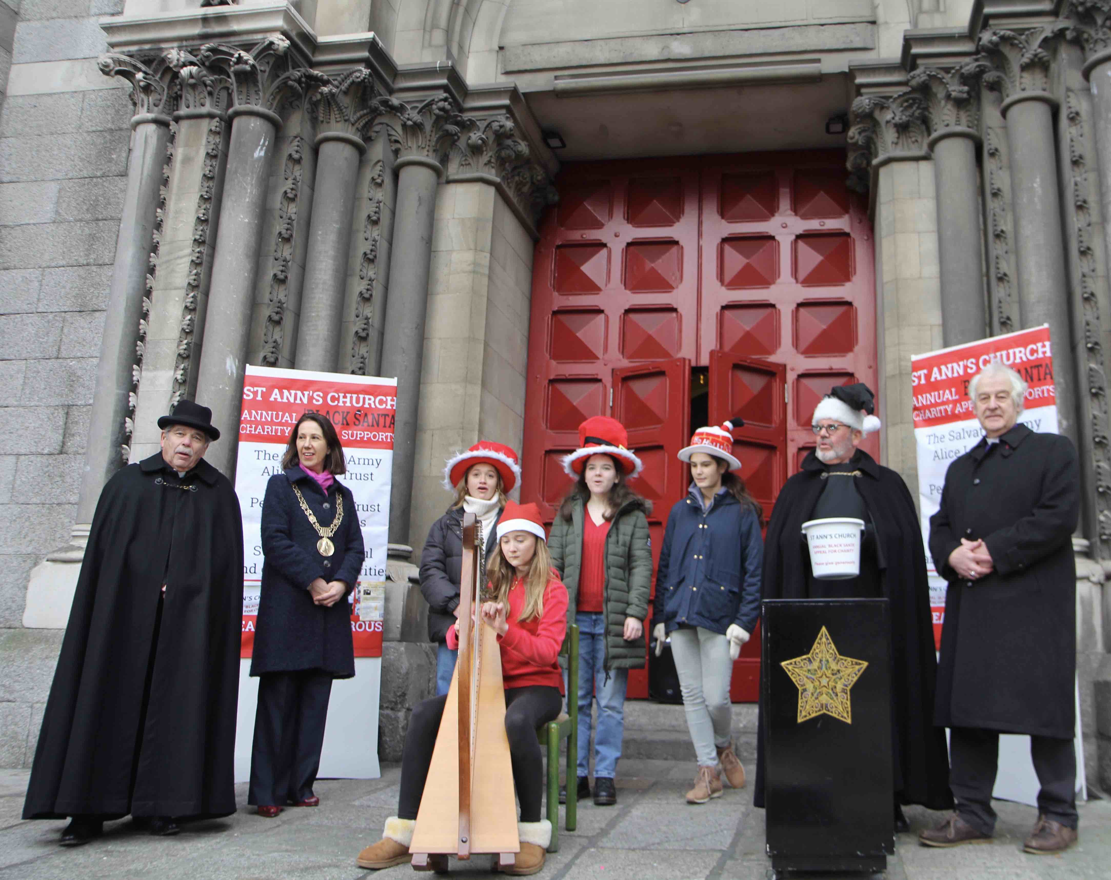 Students from Alexandra College Choir visited St Ann's for the launch of the 2021 appeal.