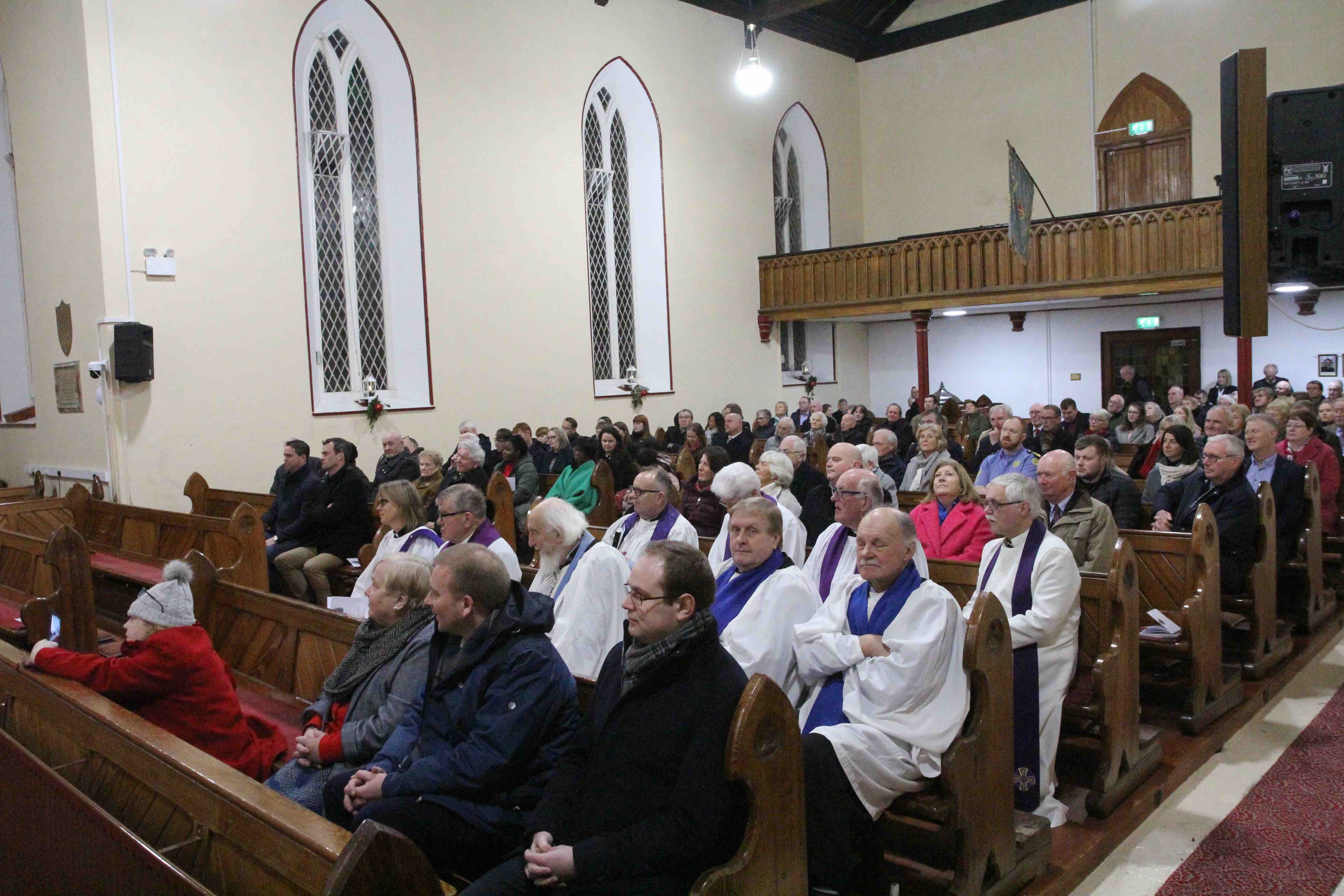 The congregation in St Michael's Church, Athy, for the institution of the Revd Conor O'Reilly.