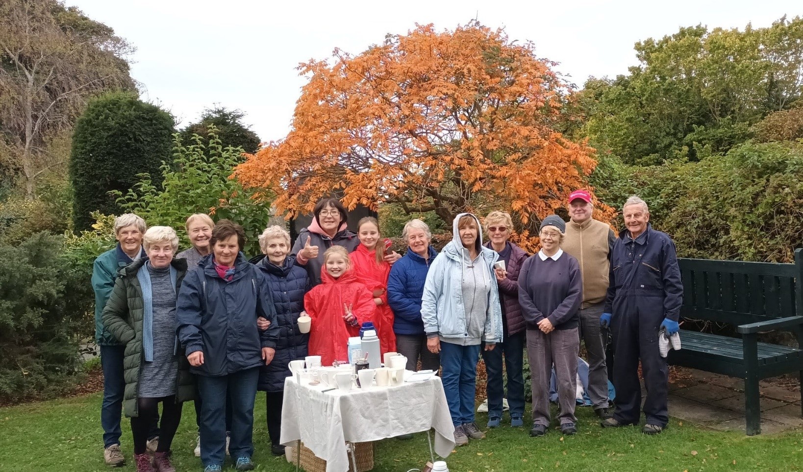 Ukranian and Irish workparty in the grounds of St Mary's Church.