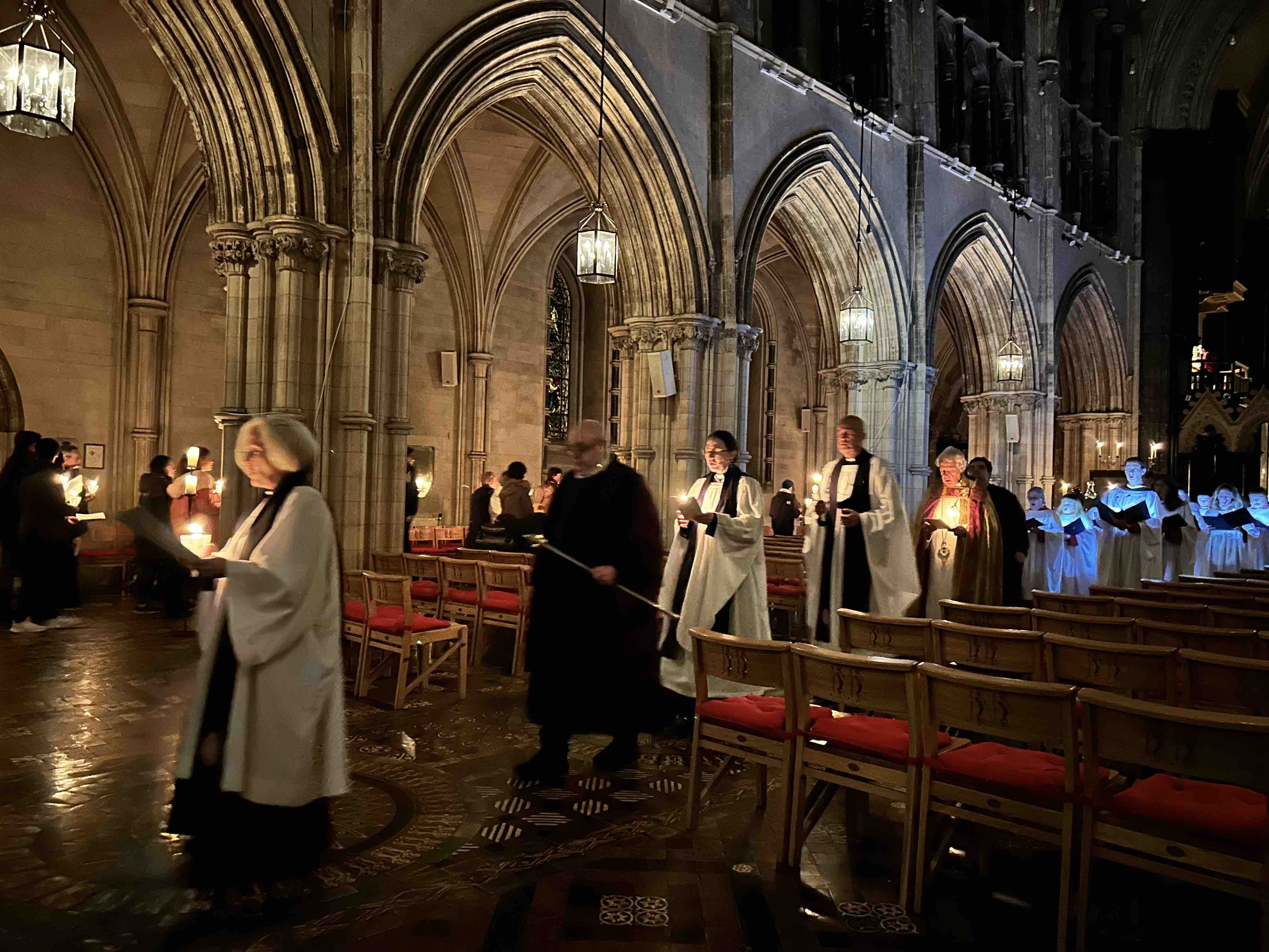 Taking part in the Candlemas Procession.