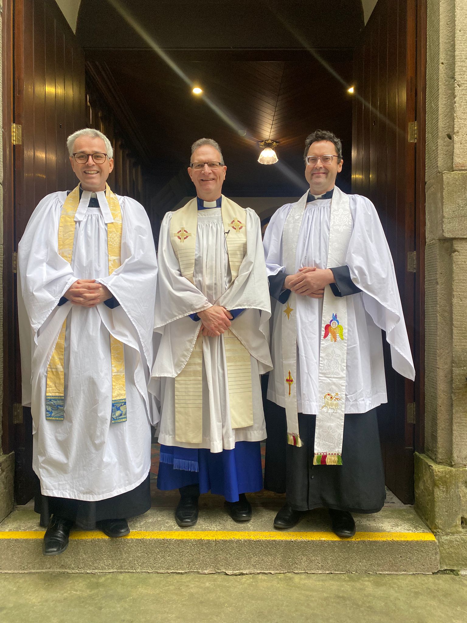 Canon Paul Arbuthnot, Dean Kenneth Hall and the Revd Dr Edwin Aiken.