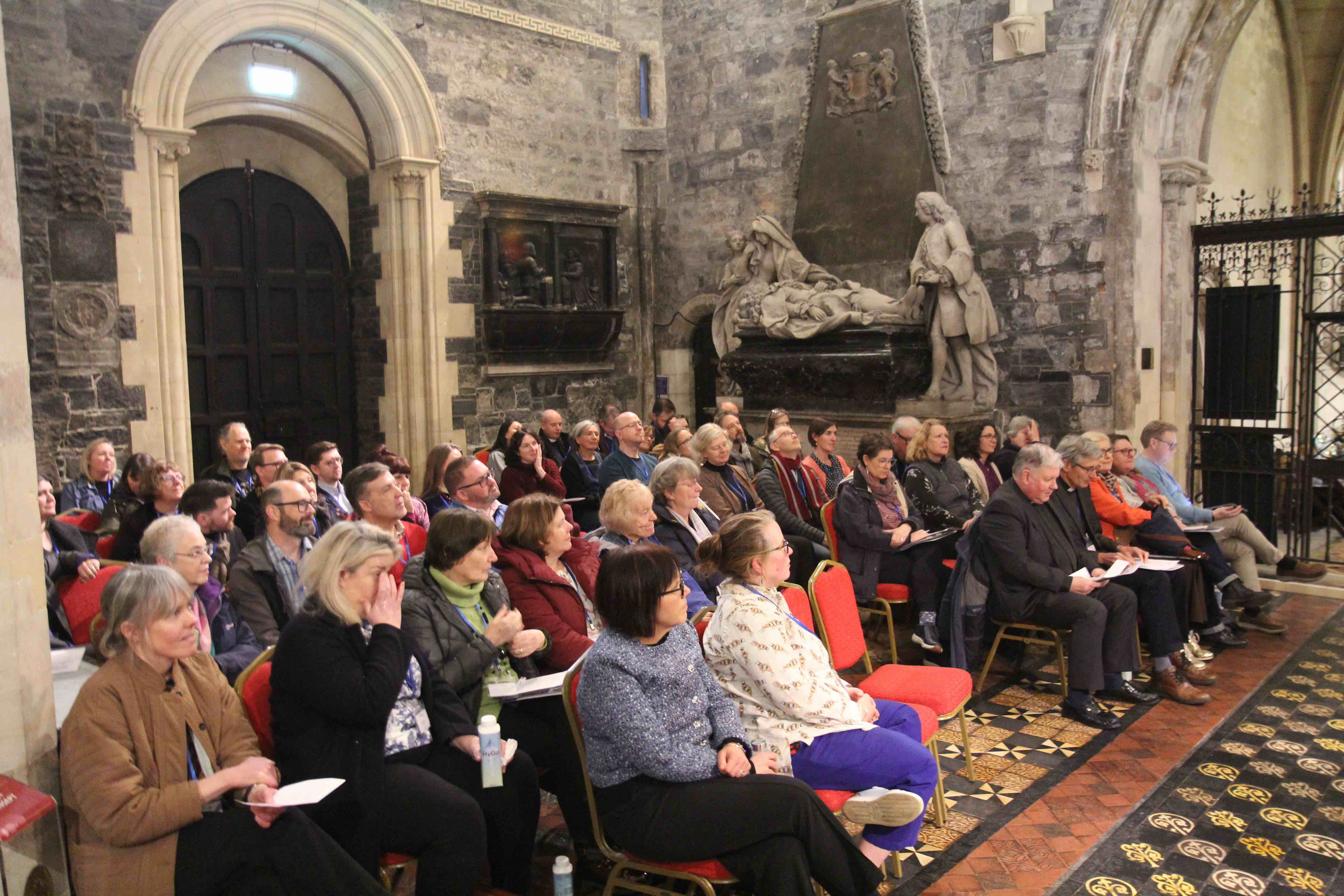 Delegates at the opening of the Cathedrals Plus Conference in Dublin's Christ Church Cathedral.