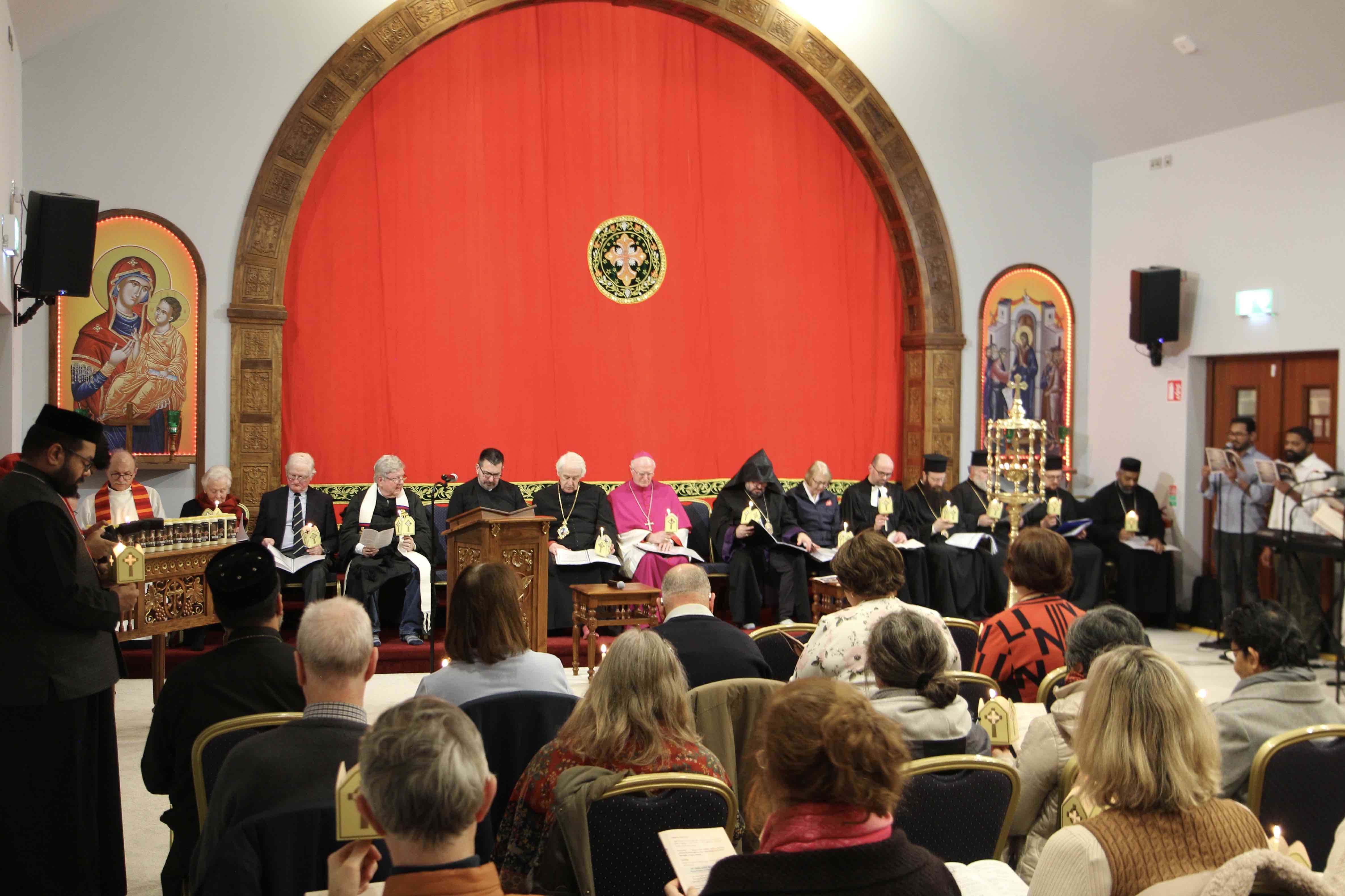 Those involved in leading the service in St Thomas' Indian Orthodox Church.