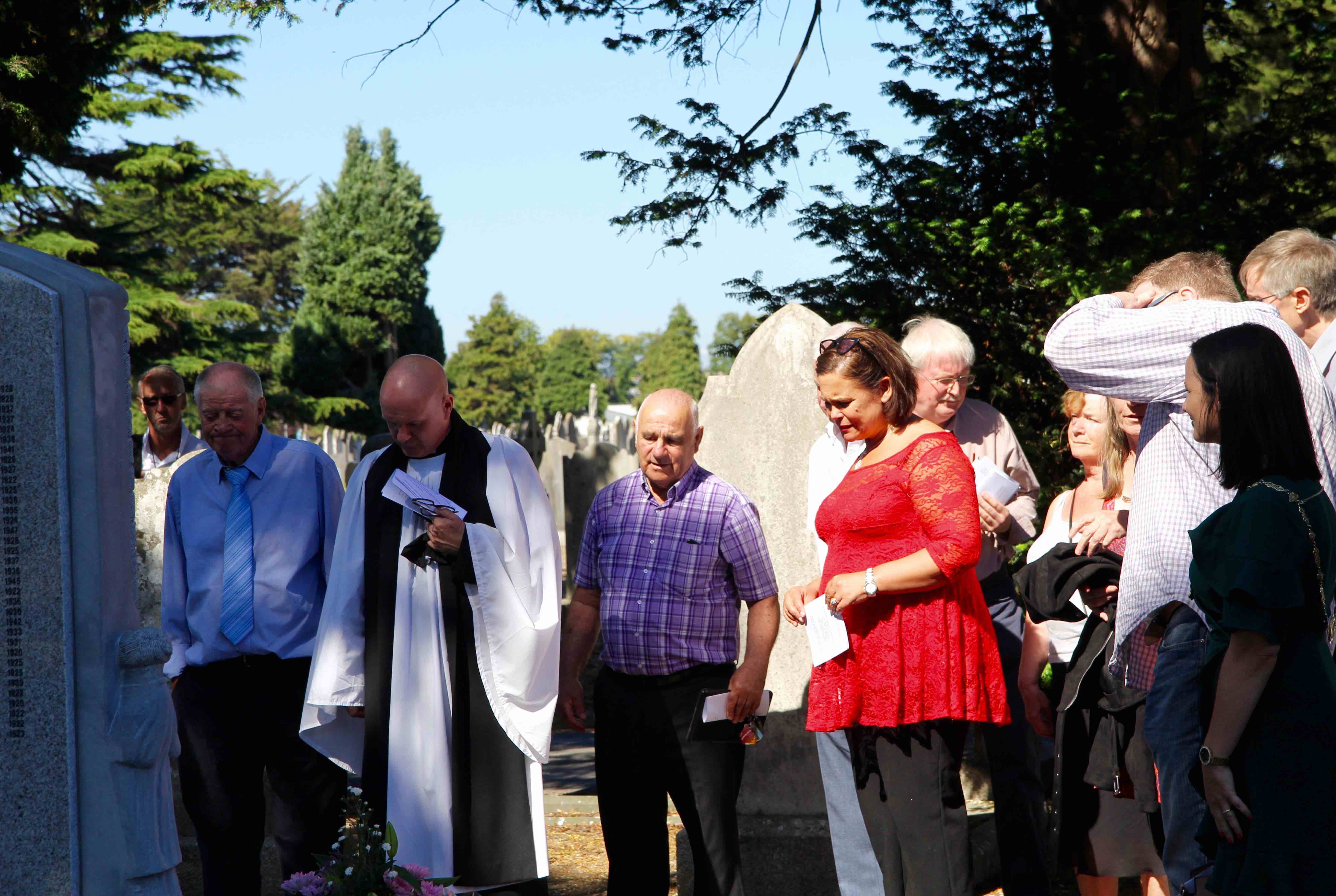 Bethany survivor Derek Leinster with Canon David Gillespie, Deputy Mary Lou McDonald and Deputy Lord Mayor Cllr Cathleen Carney Boud among other members of the congregation.