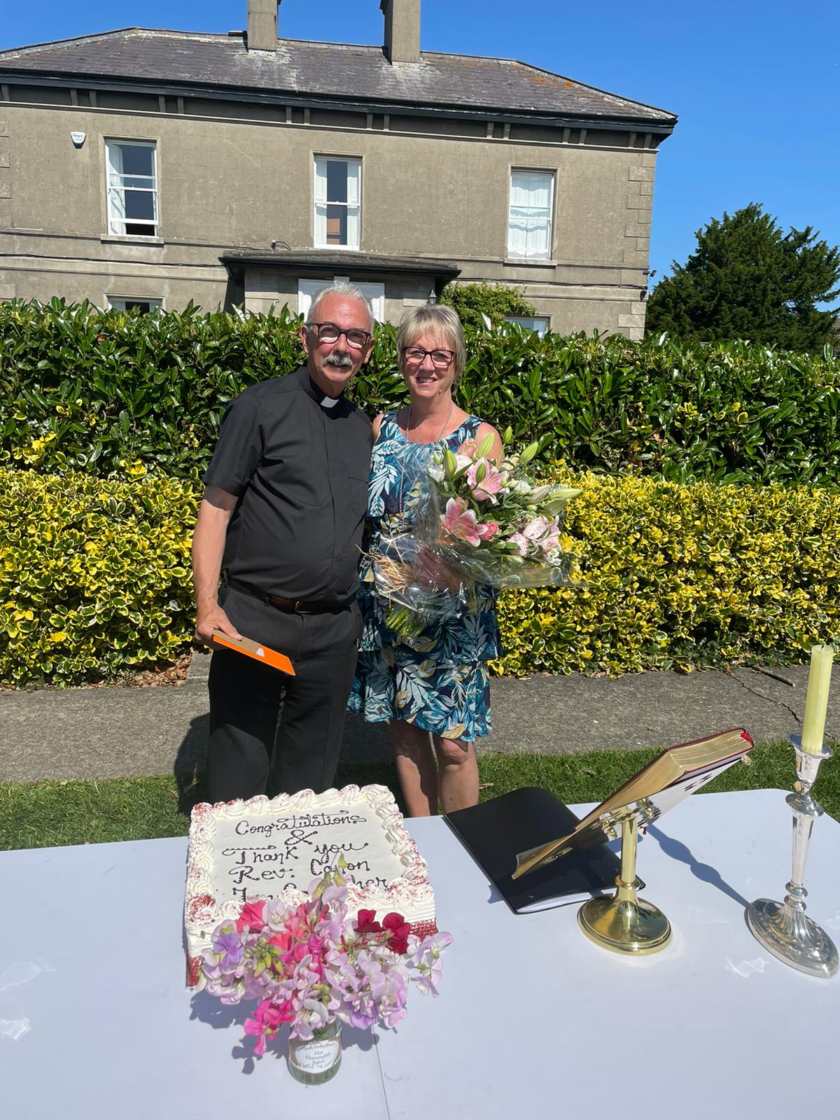 Canon Ian and Hilary Gallagher at the celebrations in their parish.