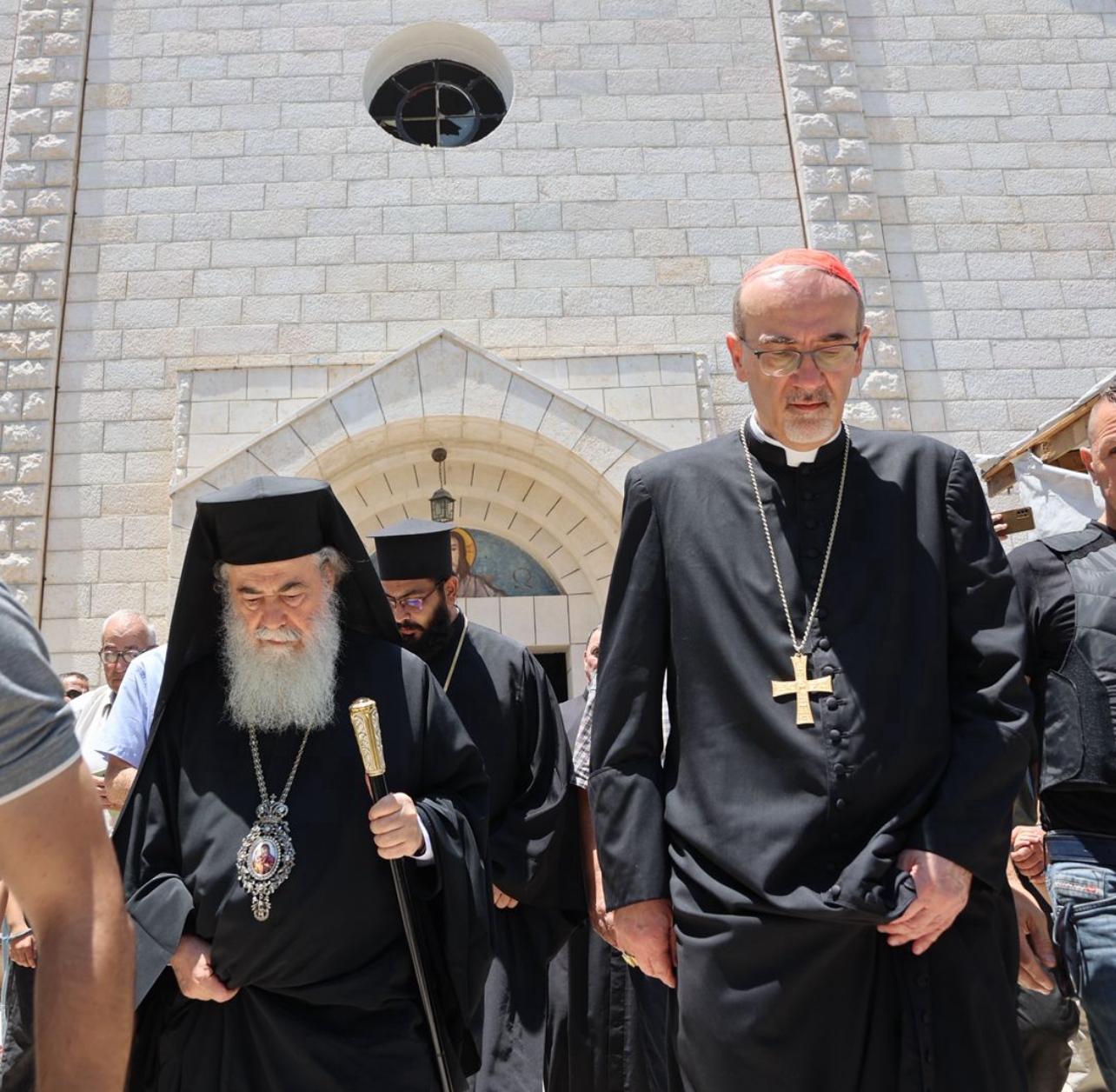 His Beatitude Theophilos III, the Patriarch of Jerusalem, and His Beatitude Cardinal Pierbattista Pizzaballa, Latin Patriarch in Jerusalem. Jerusalem Patriarchate – Website.