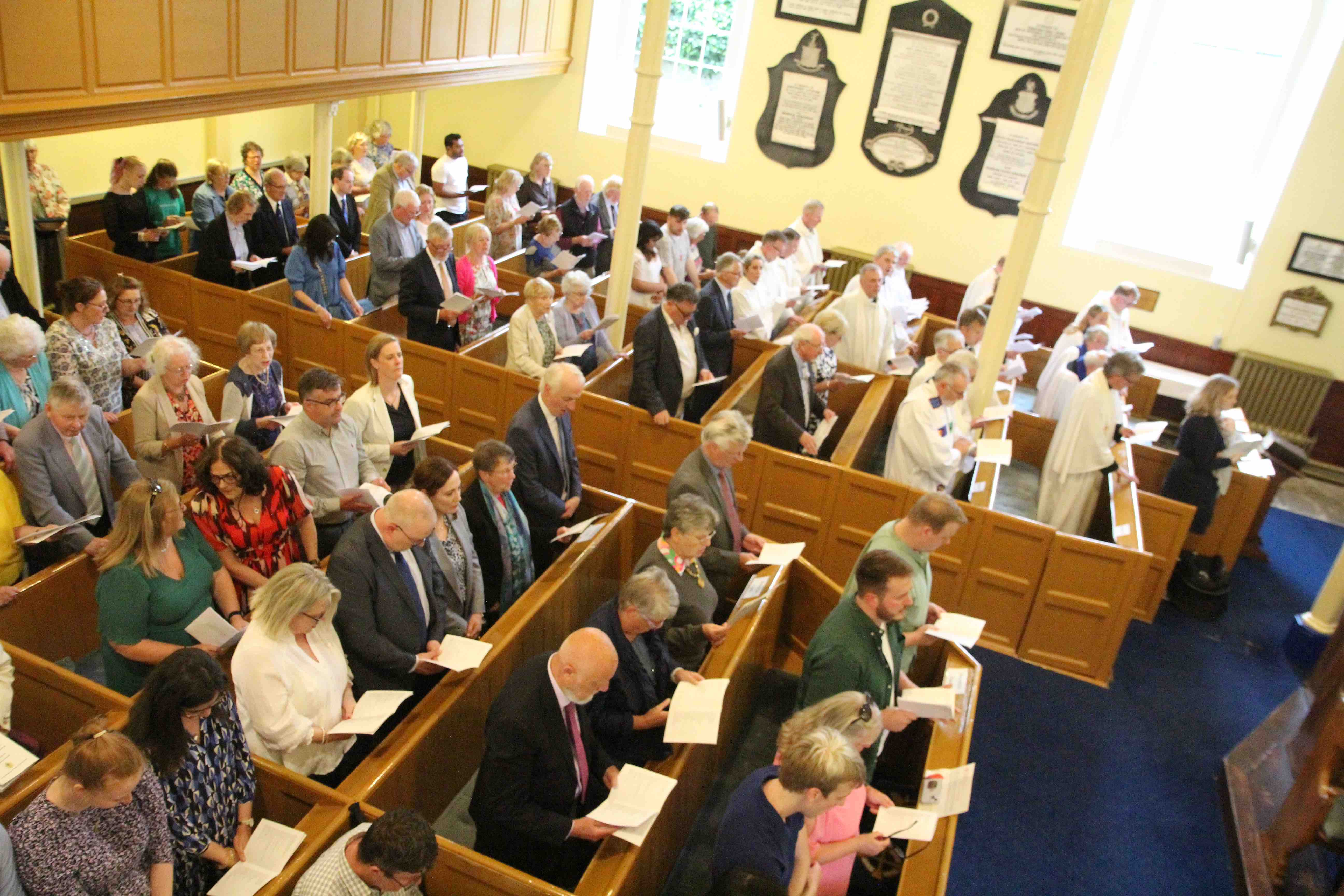 A section of the congregation in St Brigid's Church.